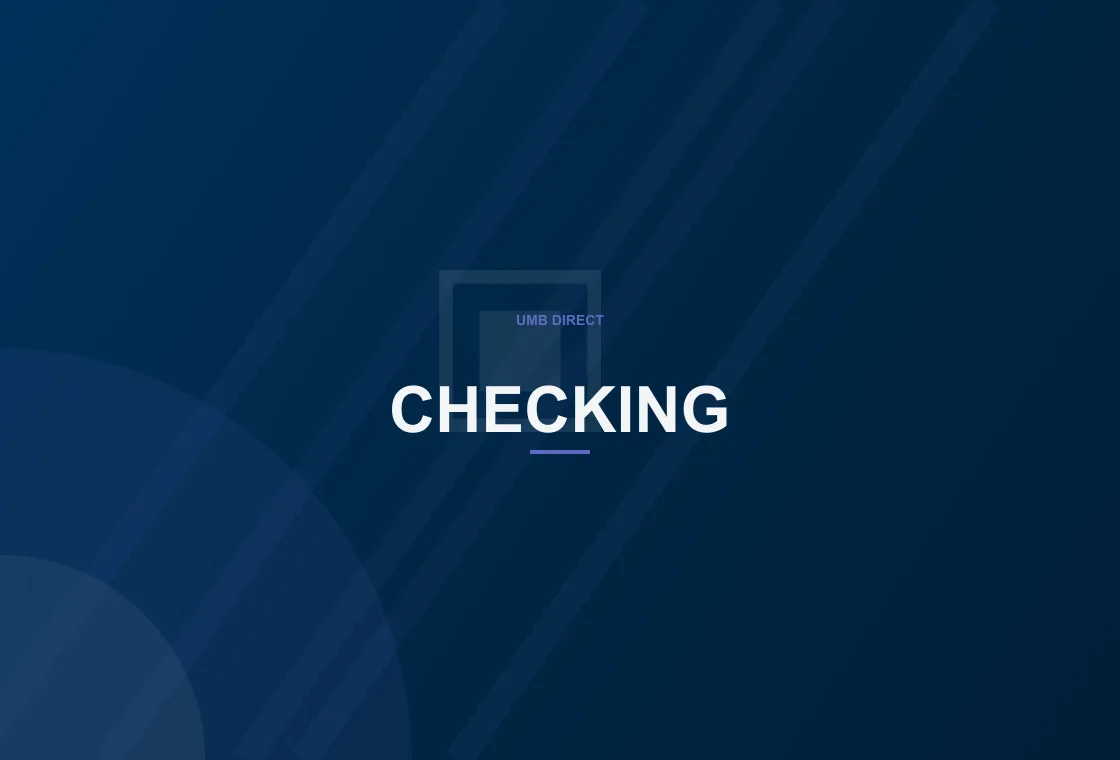 UMB Direct customer viewing pending checking items on a laptop screen